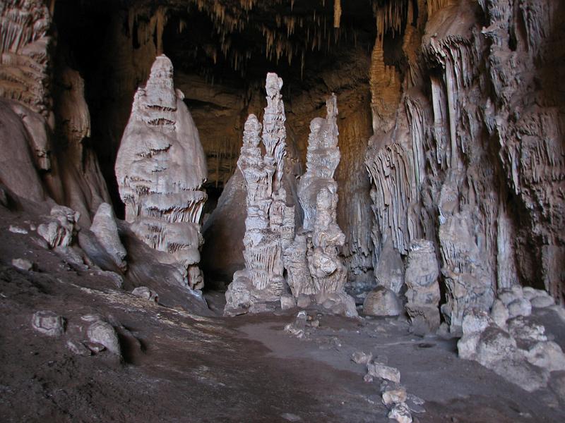 Formations in entrance of Cottonwood Cave