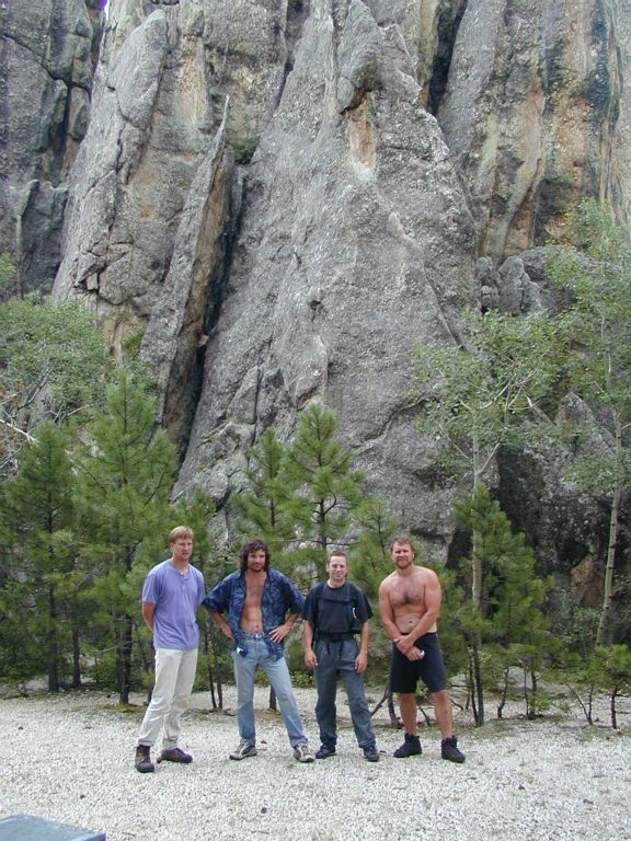 Our climbing crew - Jon Jasper, Terry Acomb, Dave Billman, and Mike Adams     