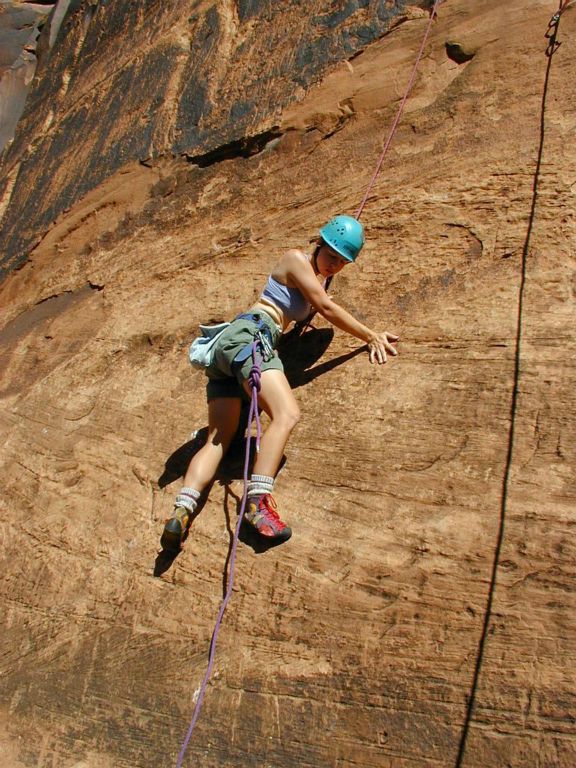  Climbing at the Ice Cream Parlor in Moab