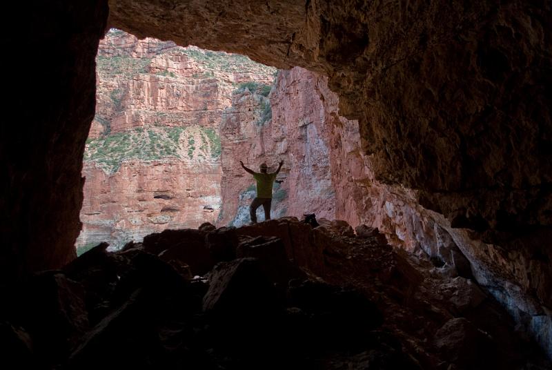 Doug Powell in the entrance to Hogwart Cave