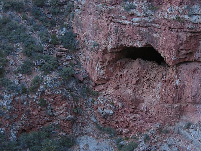 The entrance to the Single Bopper Cave.  The cave was mapped to about 400 feet and pushed down a deep narrow crack for an estimated 250-300 feet.