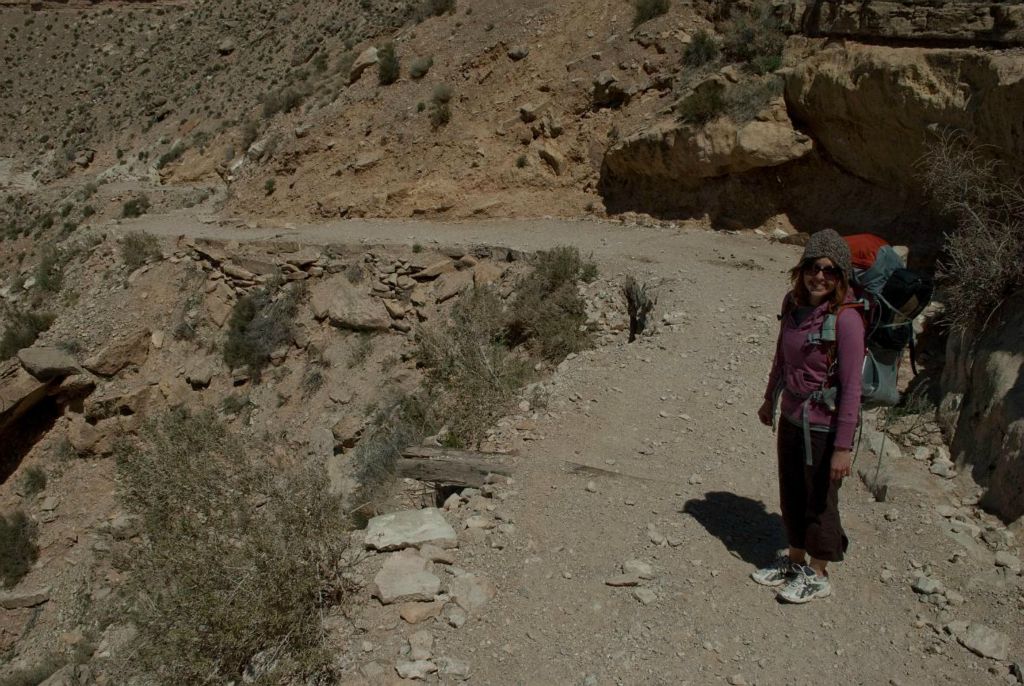 Janel Macy on the start of the hike into Havasu Canyon.
