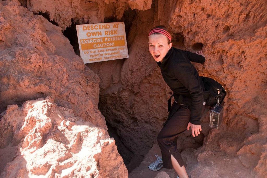 Janel Macy exercising extreme caution!