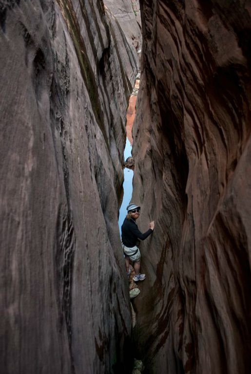 Tim Barnhart in a side canyon to Ice Box Canyon.