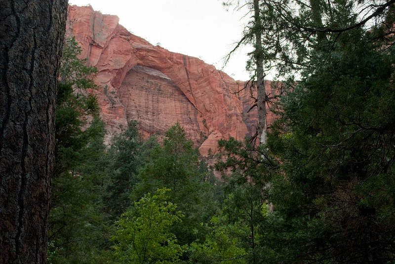 The short view of Kolob Arch in Waterfall Canyon.