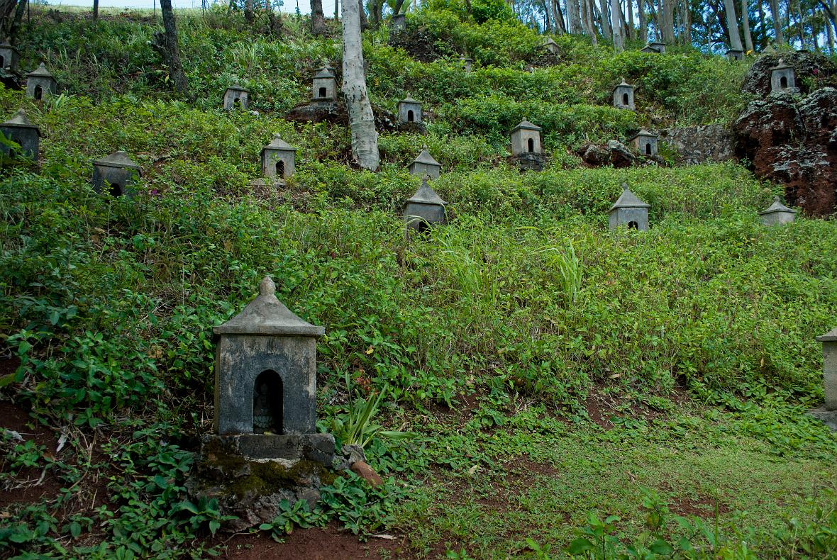 The shrines at the Lawai International Cultural Center.
