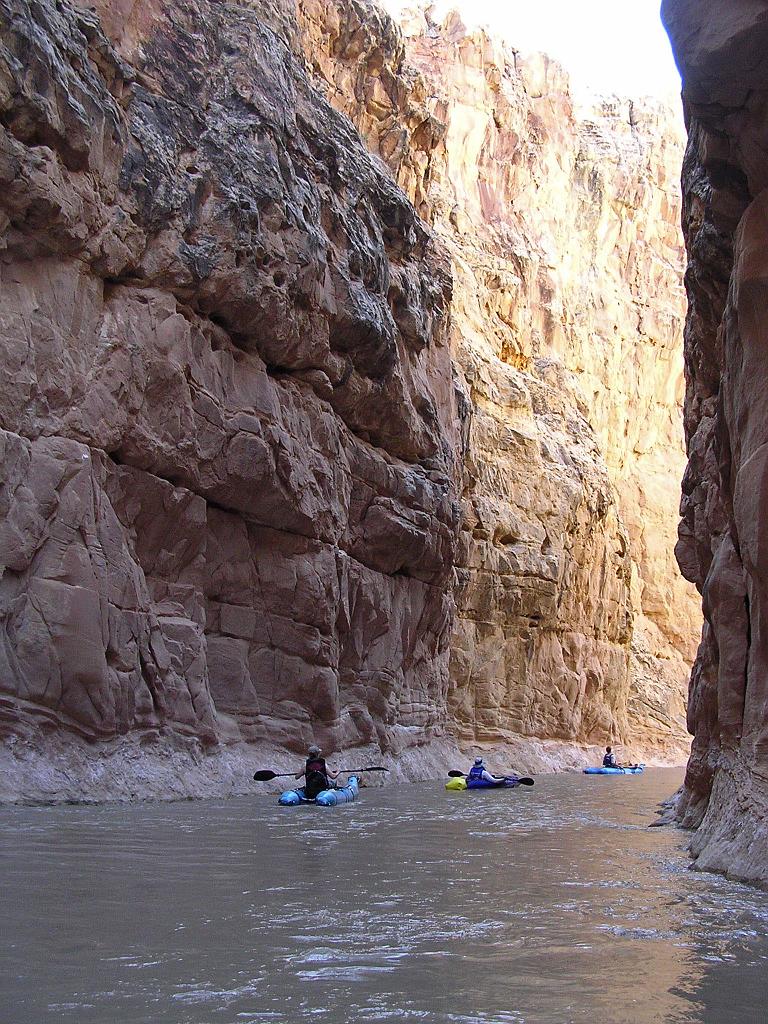 Passing through the narrows of the Muddy Creek