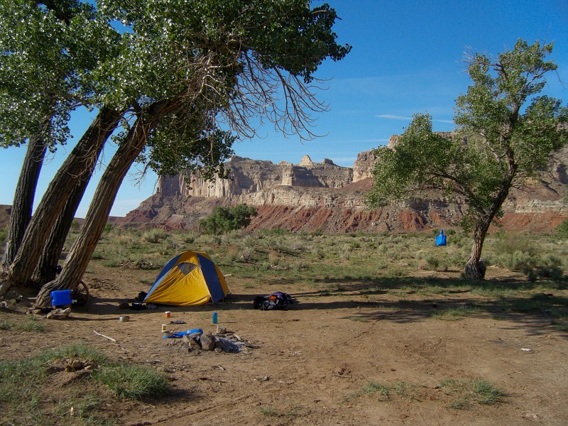 Our camp at the Muddy Creek.  Photo by Mike Mays.