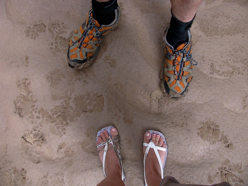 Jon Jasper's and Janel Macy's feet.  Photo by Janel Macy.