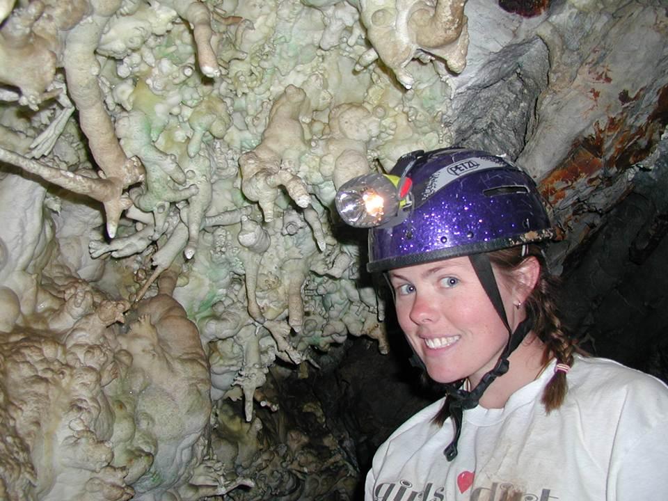 Cami Pulham in front of the monster green helectities.