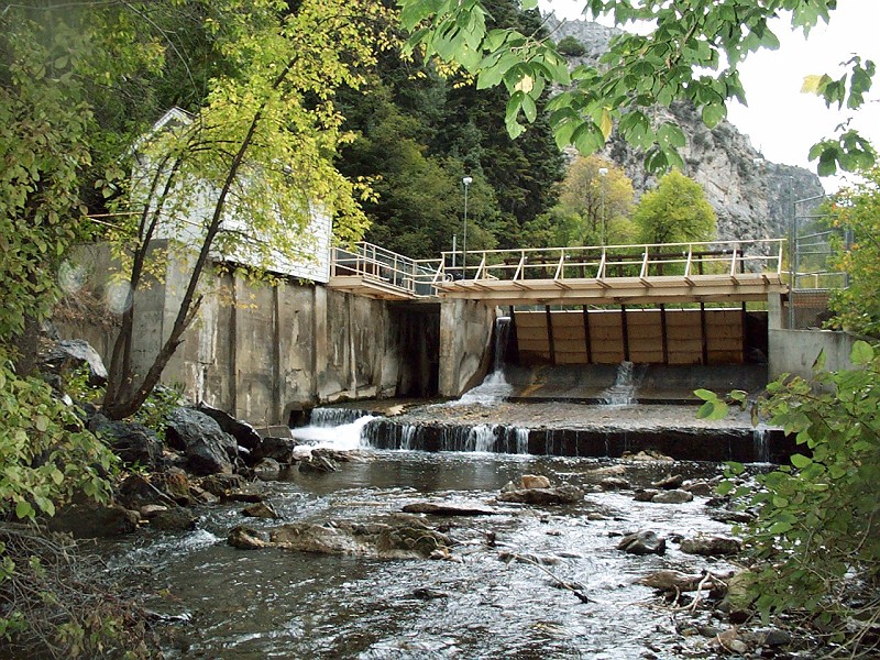 The intake of the American Fork Hydroelectric System