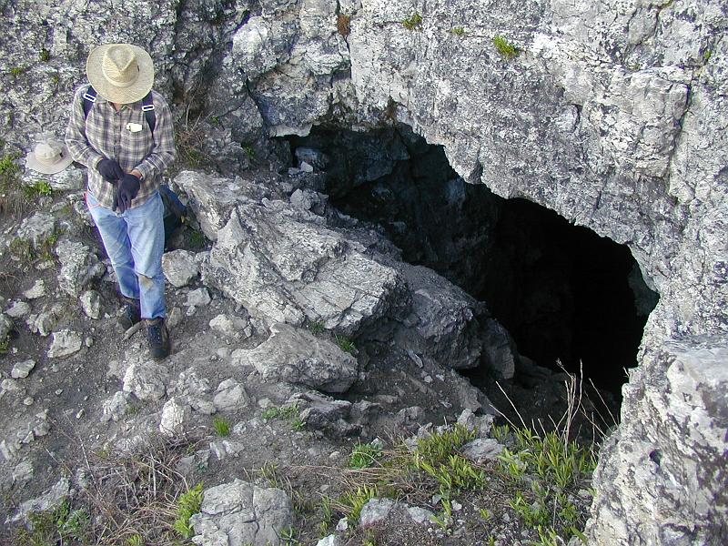 Peter Ruplinger at the entrance of Polygamy Cave.