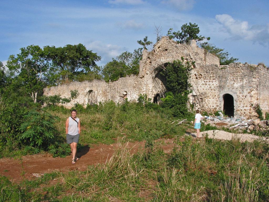 After some trouble we had the landowner show us Cenote Sodzil located outside an old Spanish church.  This cave had an entrance going straight into water and a dry entrance.  We were able to find two species of Mysids and capture one bat covered with mites.