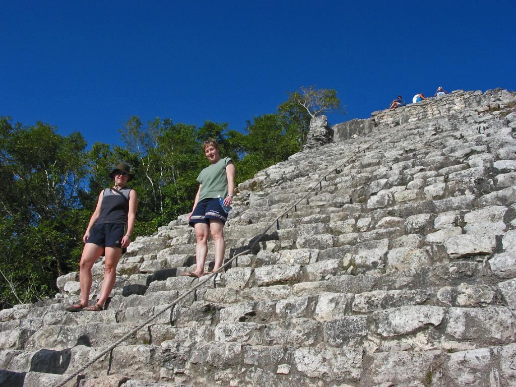Megan Porter and Katherina Dittmar at Pyramid at Coba