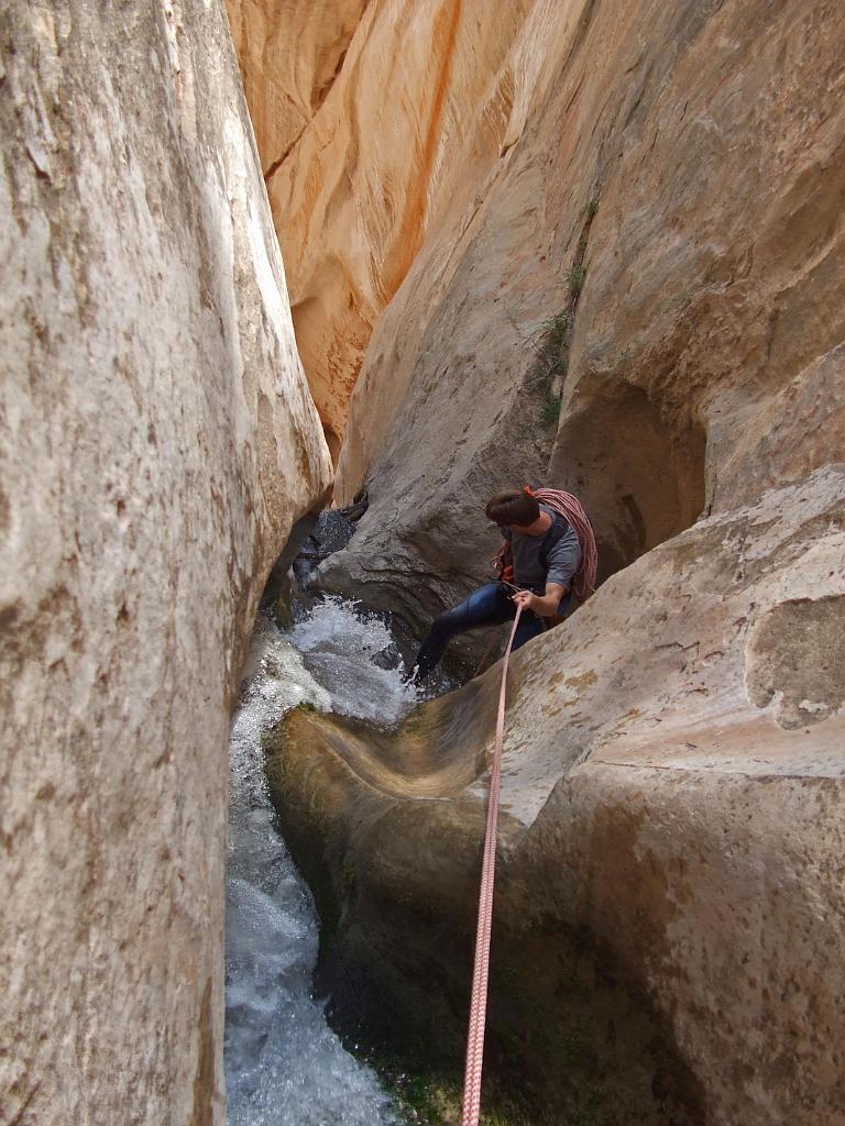 Jon Jasper descending Oak Creek Canyon.  Photo by Tim Barnhart