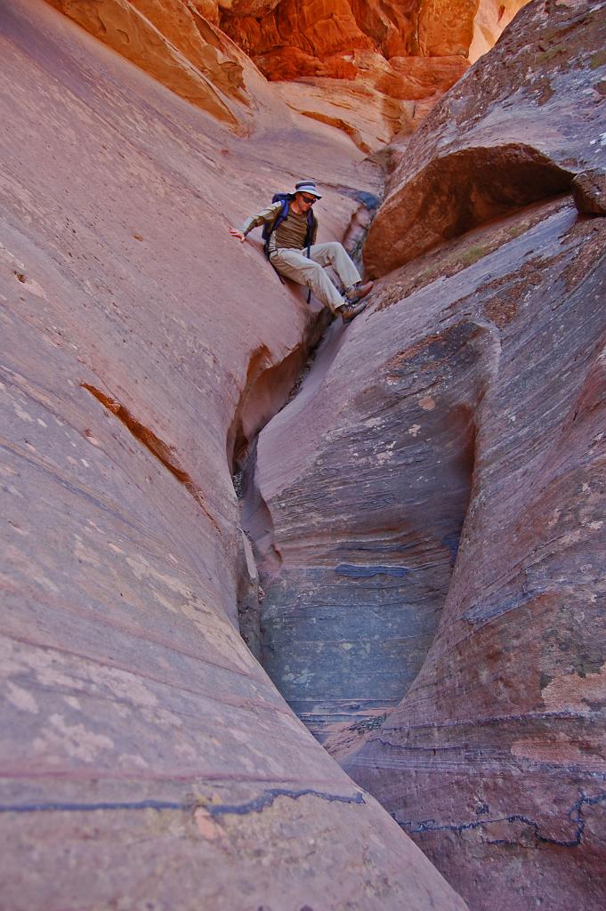 Tim Barnhart climbing in Rock Canyon.
