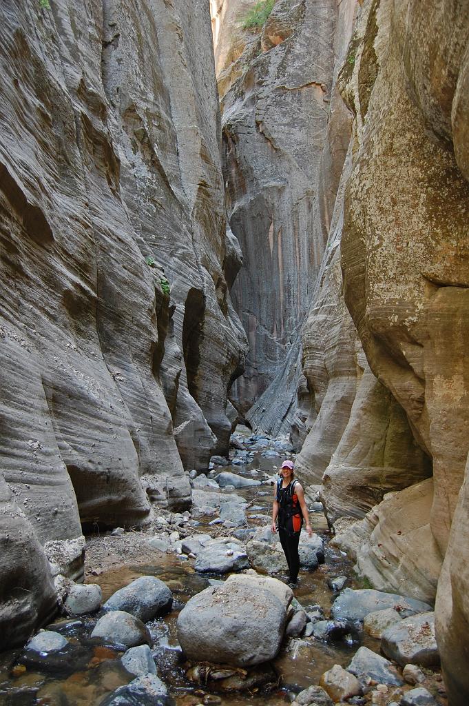 Rachael Keske in the Kolob Canyon via Oak Creek Canyon.