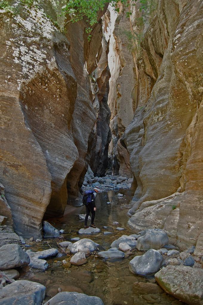 Tim Barnhart in Kolob Canyon via Oak Creek Canyon.